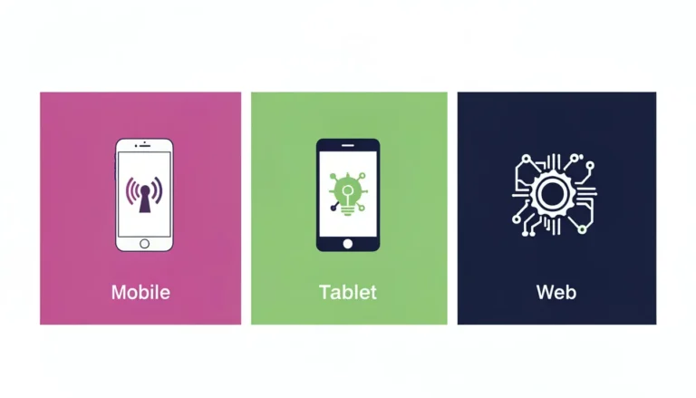 Baner przedstawiający porównanie technologii Native, Cross-Platform i PWA do tworzenia aplikacji mobilnych